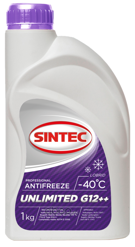 Антифриз Sintec ANTIFREEZE UNLIMITED  G12 + +  1кг